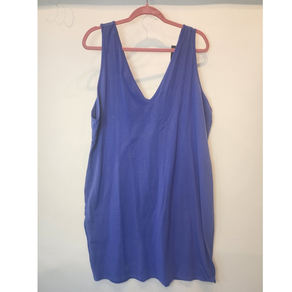 Wild Fable Midi Dress Womens 4X Blue V-Neck Sleeveless Tank Jersey NWT - Picture 6 of 6